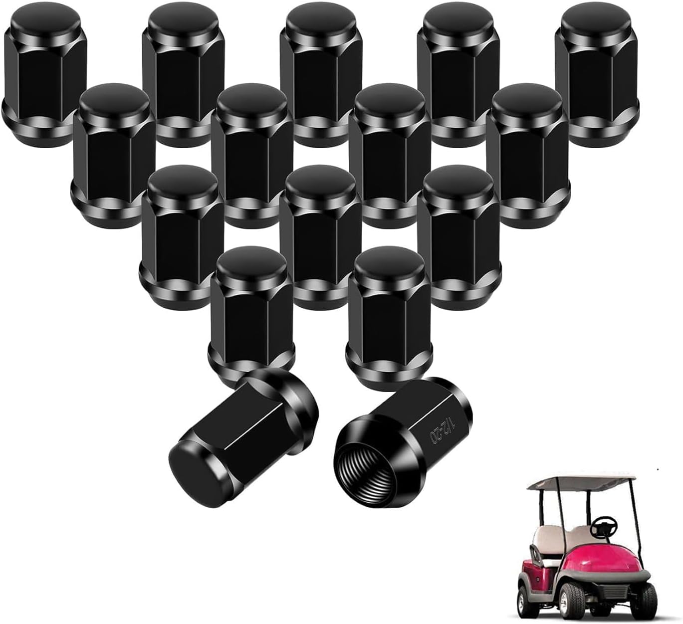 16 pack golf cart wheel lug nuts — view 2
