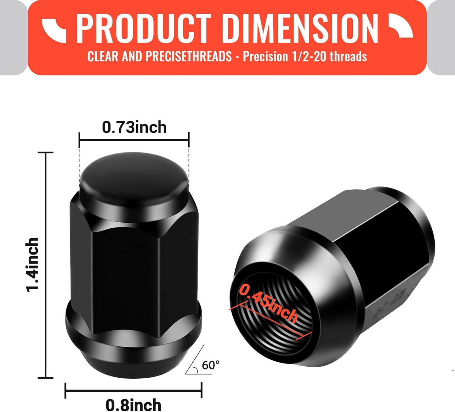 16 pack golf cart wheel lug nuts — view 3