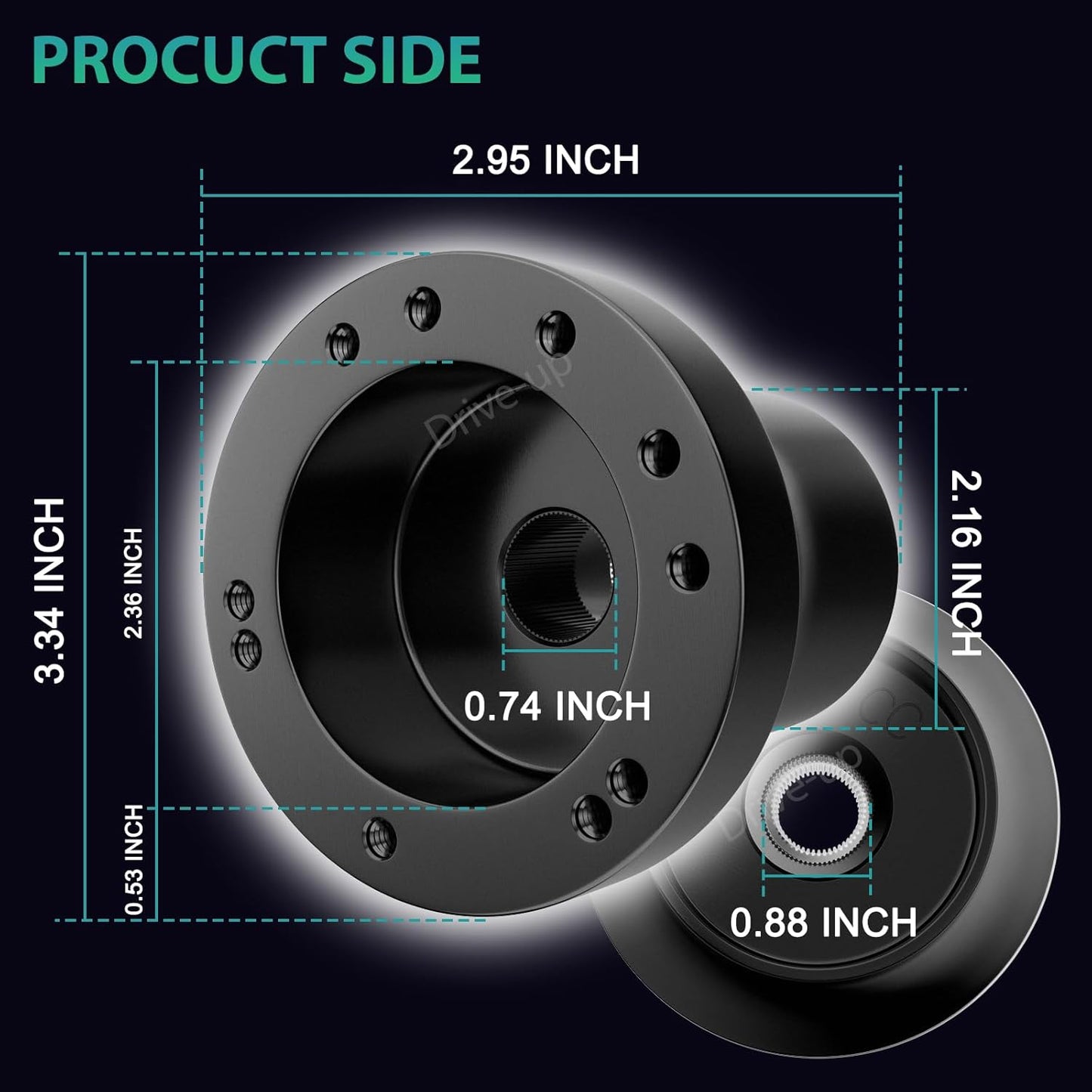 Club Car DS steering wheel adapter — view 4