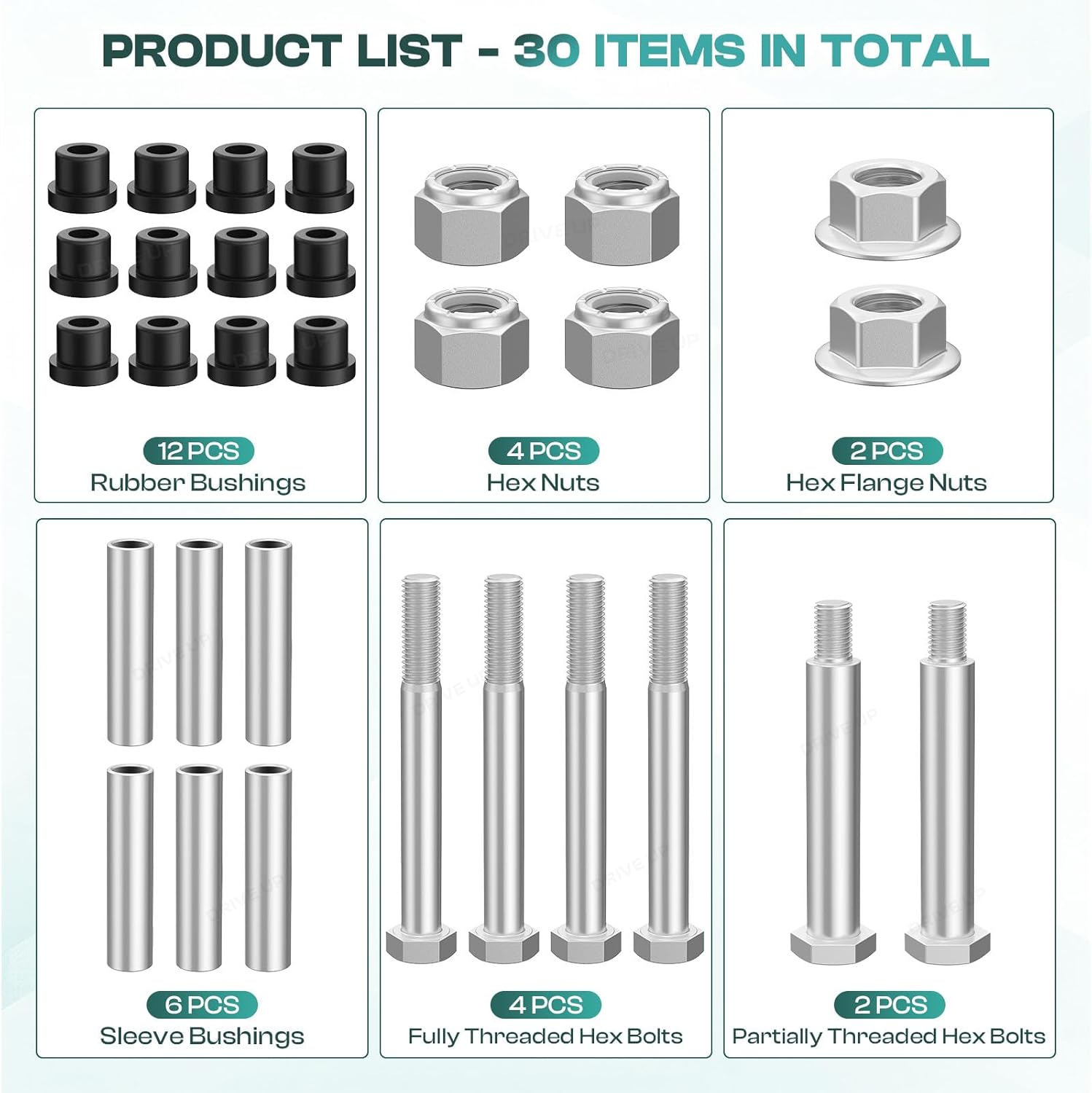EZGO TXT rear leaf spring bushing kit — view 6