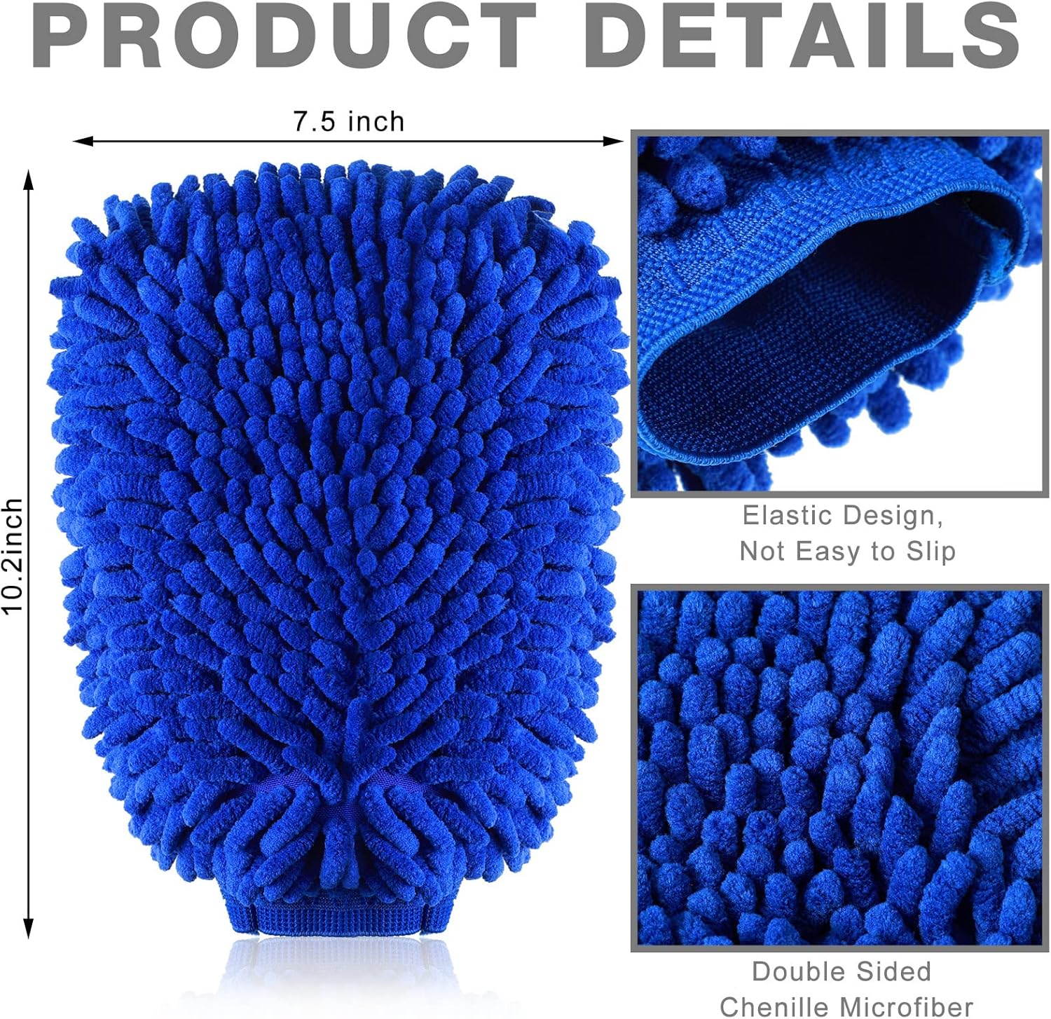 12 pcs microfibre car wash mitts — view 3