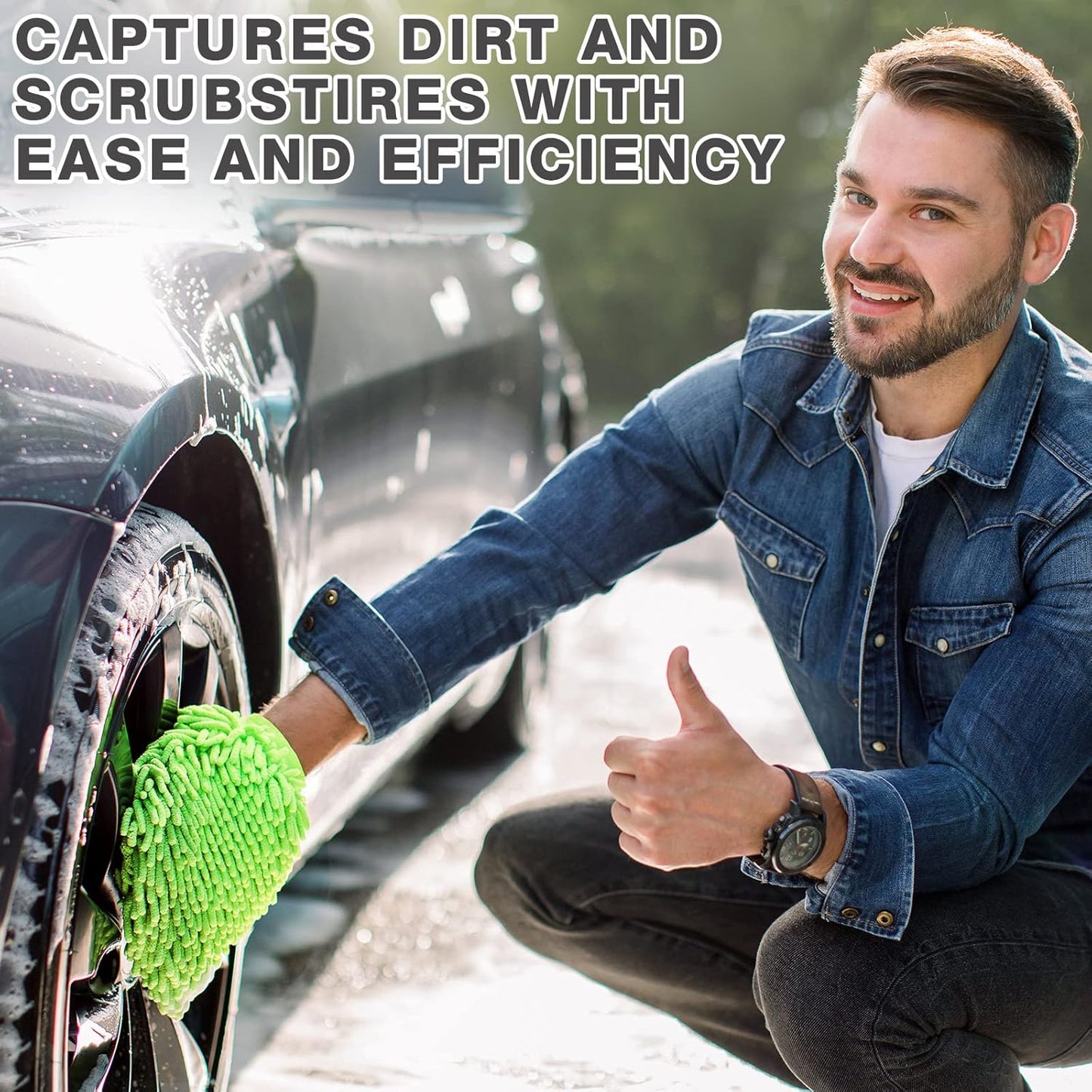12 pcs microfibre car wash mitts — view 5