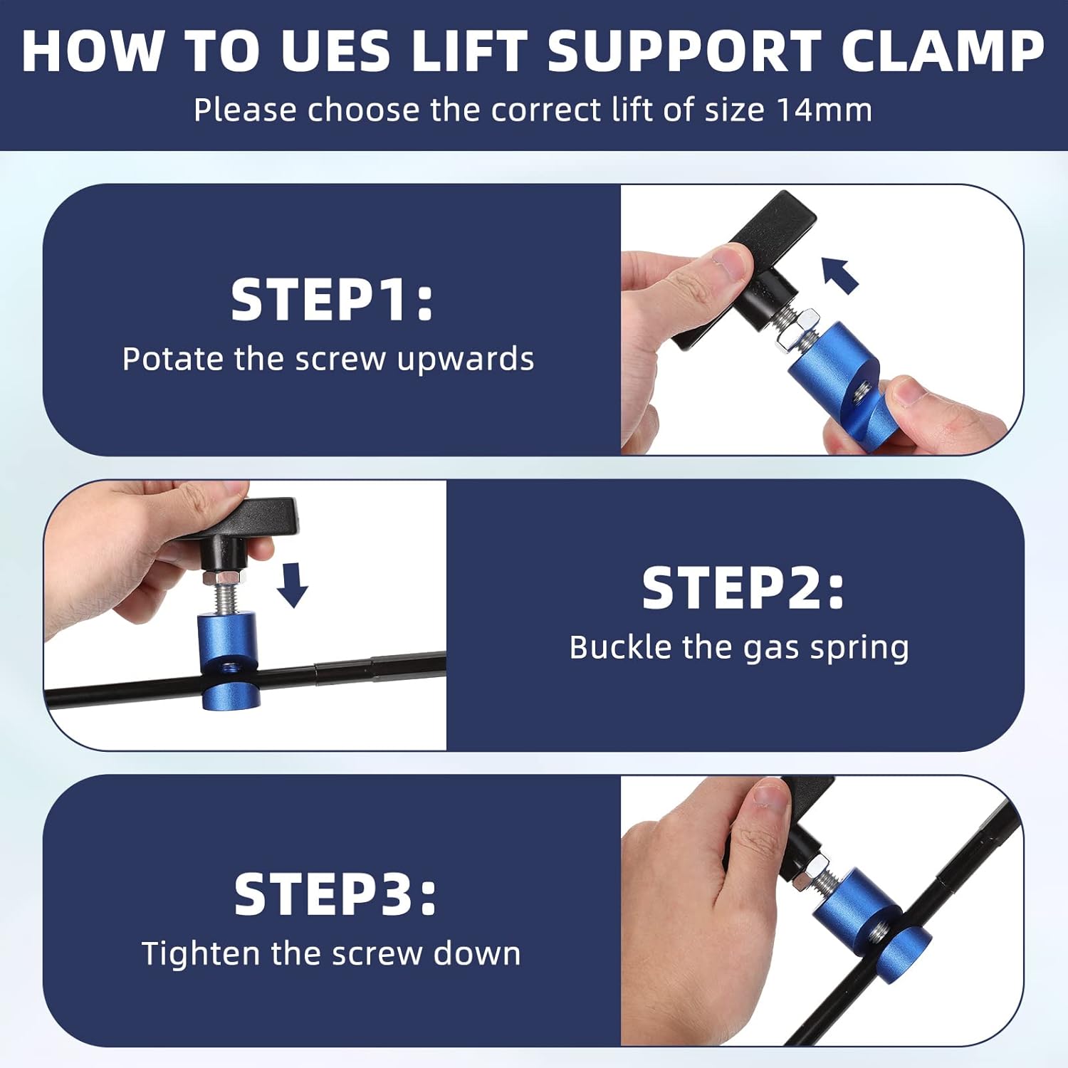 4 pcs car hood prop strut clamp — view 5