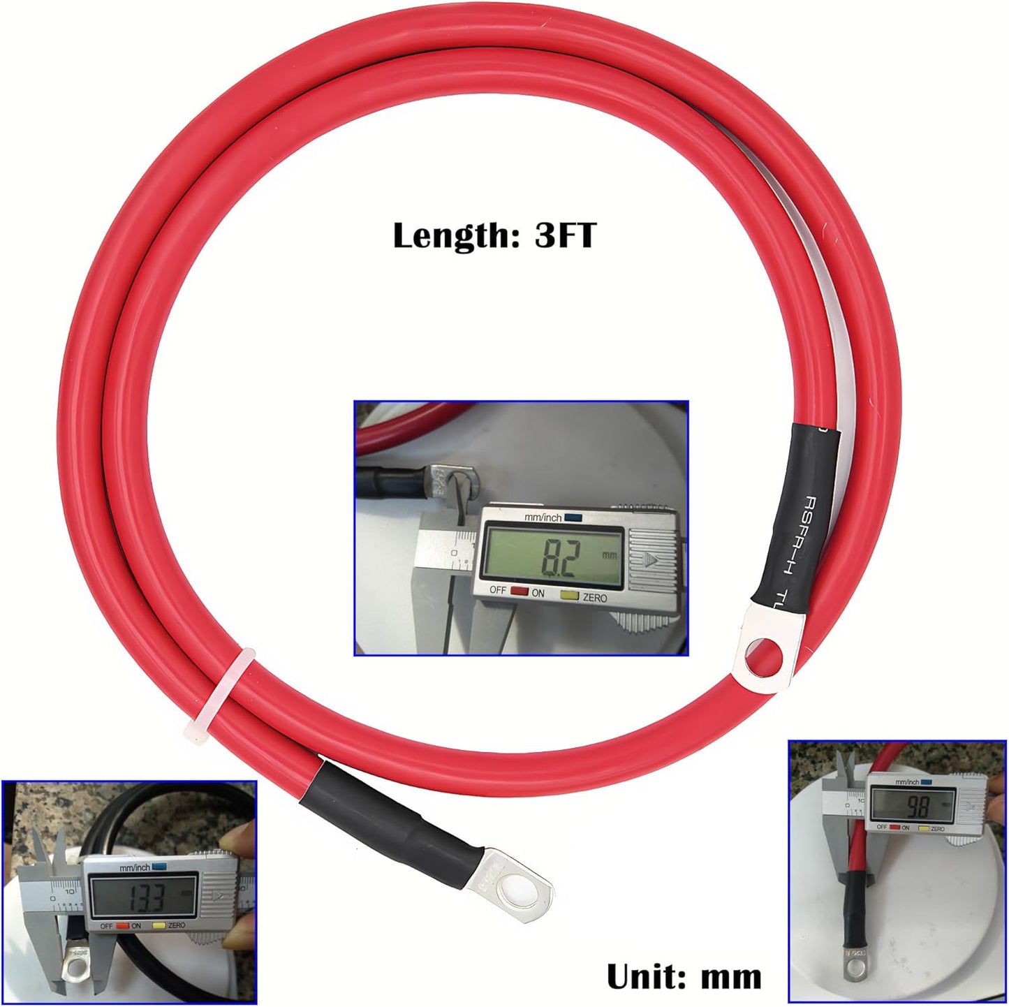 4 AWG battery cable 3ft — view 7