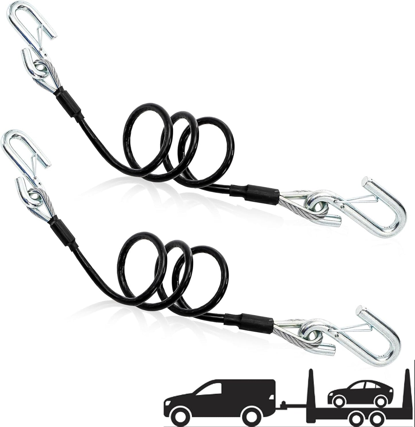Trailer safety cables 44 inch — view 2