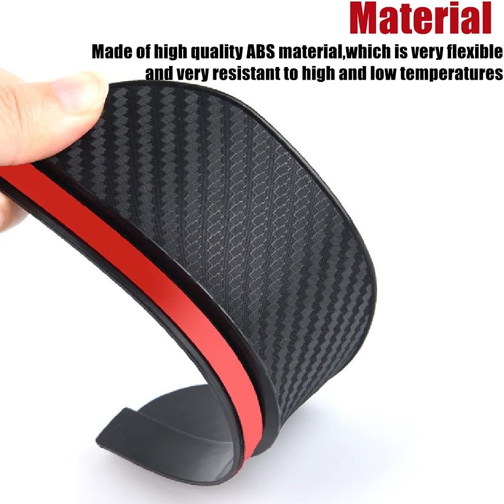 Carbon fibre car side mirror rain covers pair — view 4