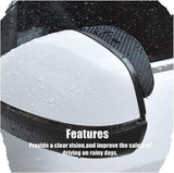 Carbon fibre car side mirror rain covers pair — view 8