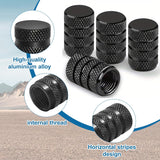 Black aluminium tyre valve caps 8 pack — view 4
