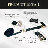Ratchet tie down straps 800kg 2 pack — view 4