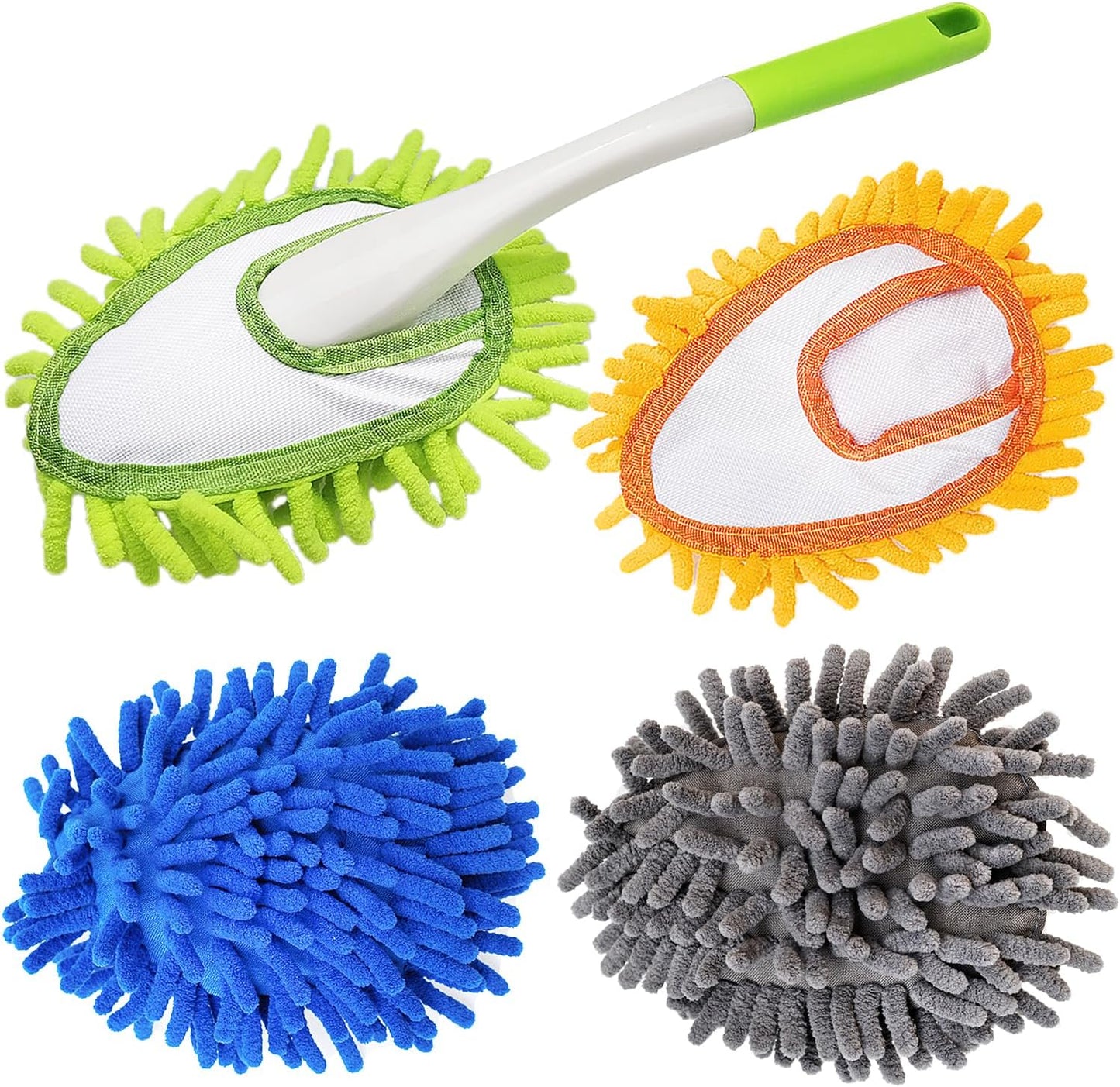 Microfiber cloth brush with replaceable heads — view 2