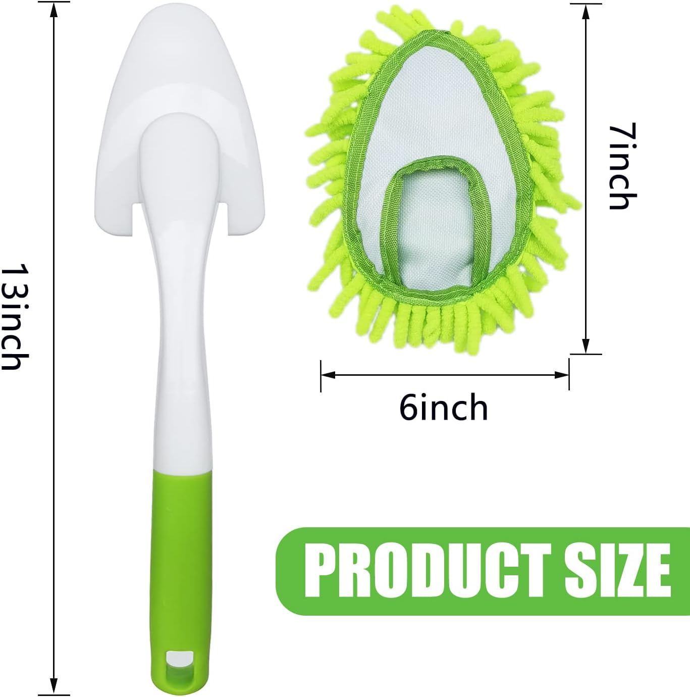 Microfiber cloth brush with replaceable heads — view 3