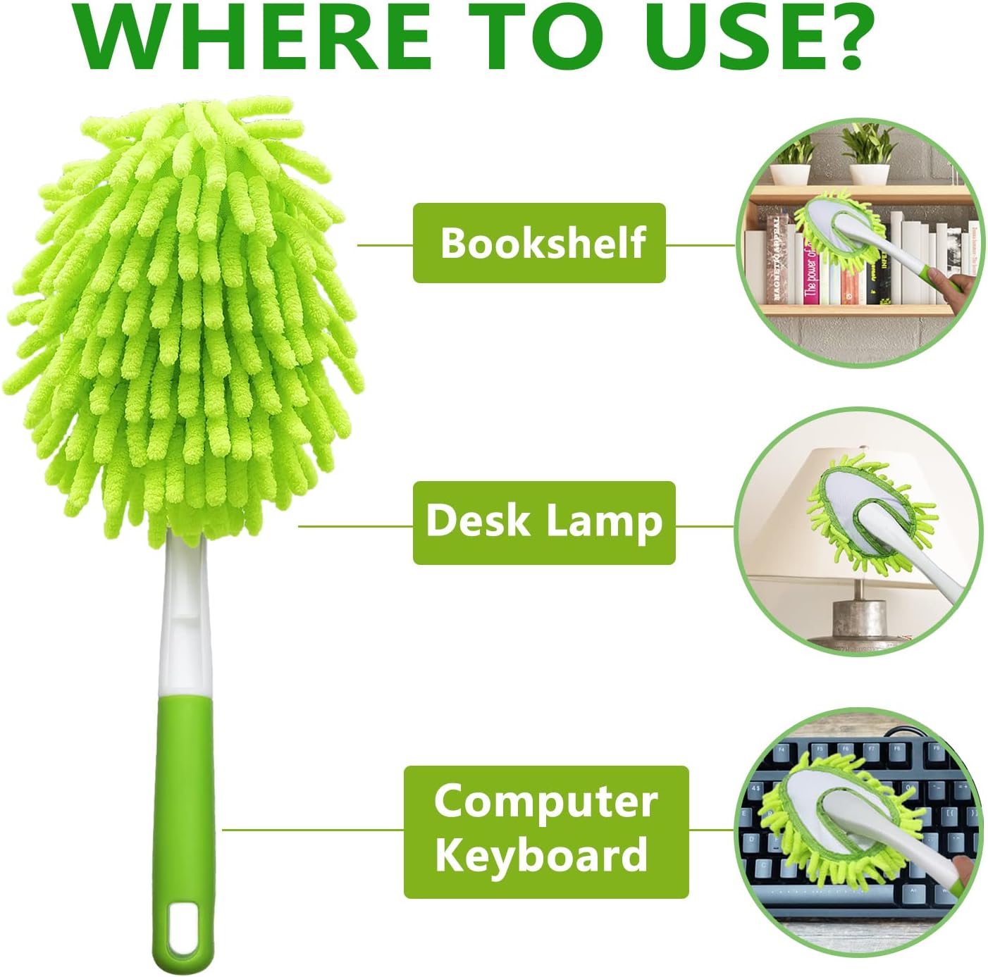 Microfiber cloth brush with replaceable heads — view 4