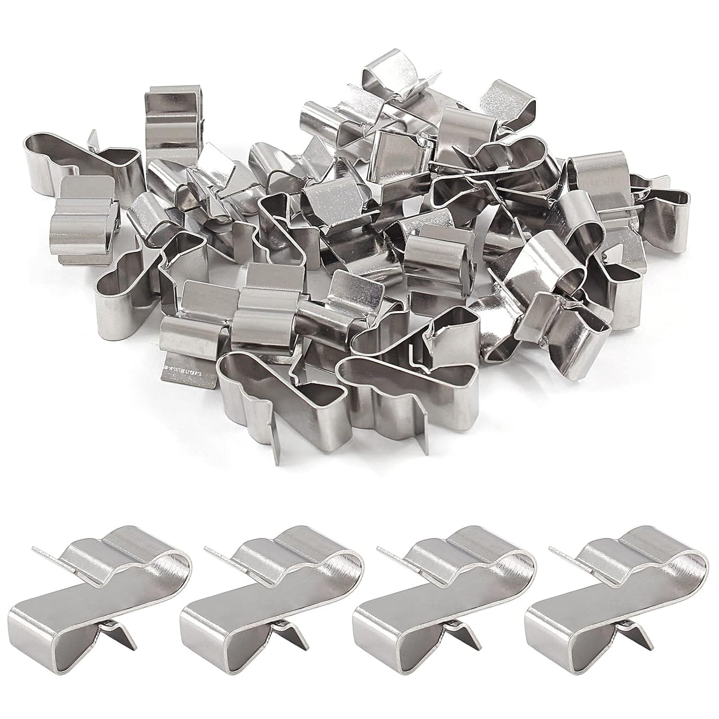 Biaungdo 30 piece stainless steel wire clips — view 2