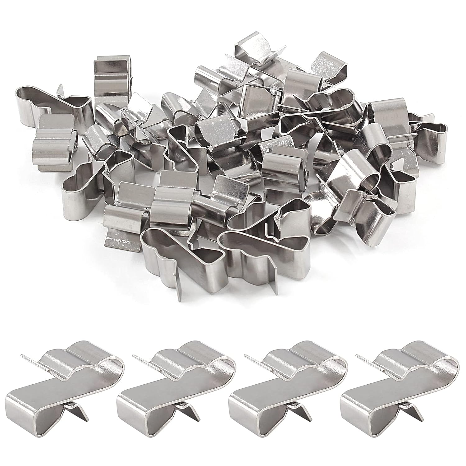 Biaungdo 30 piece stainless steel wire clips — view 2