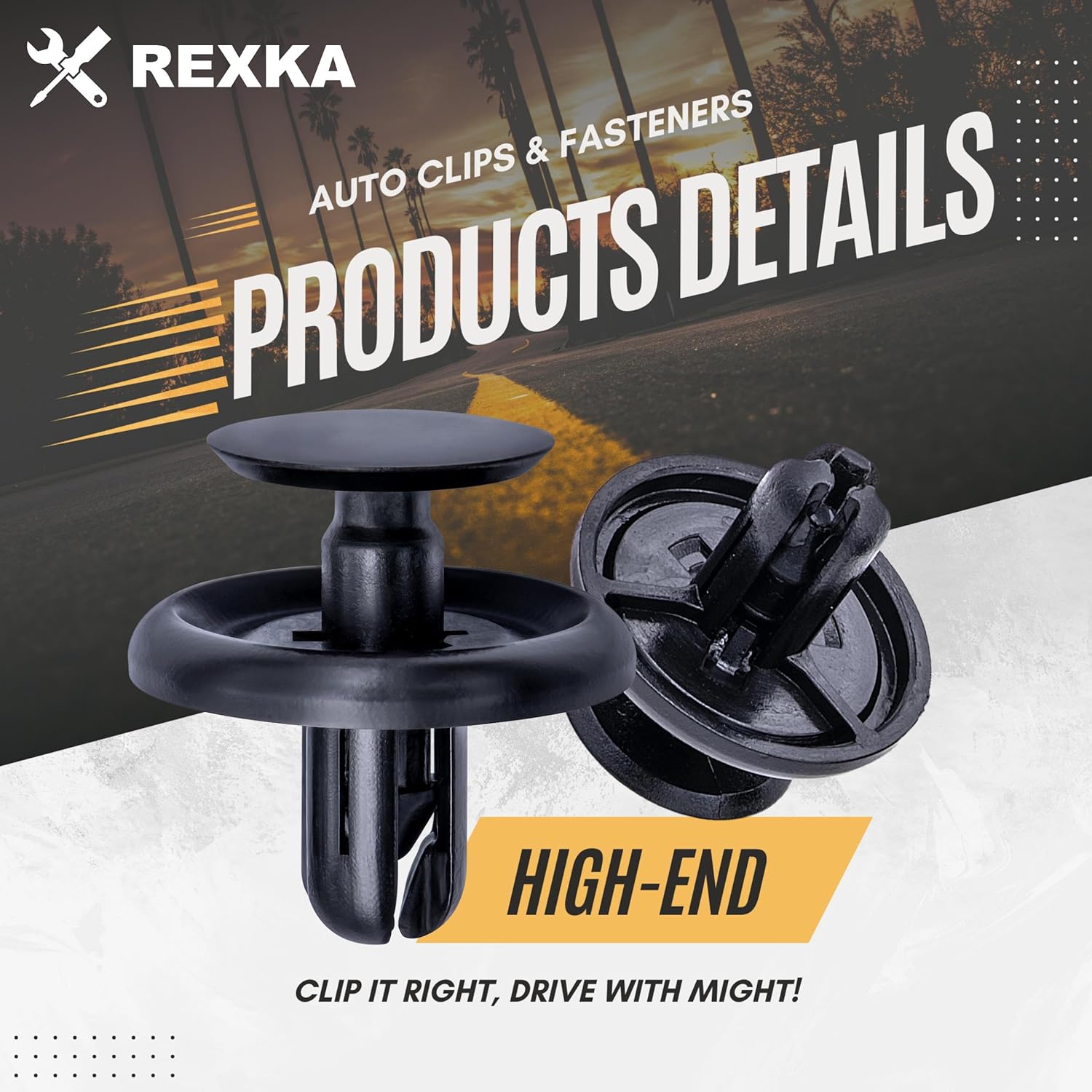 Rexka 20 piece Toyota splash shield clips — view 4