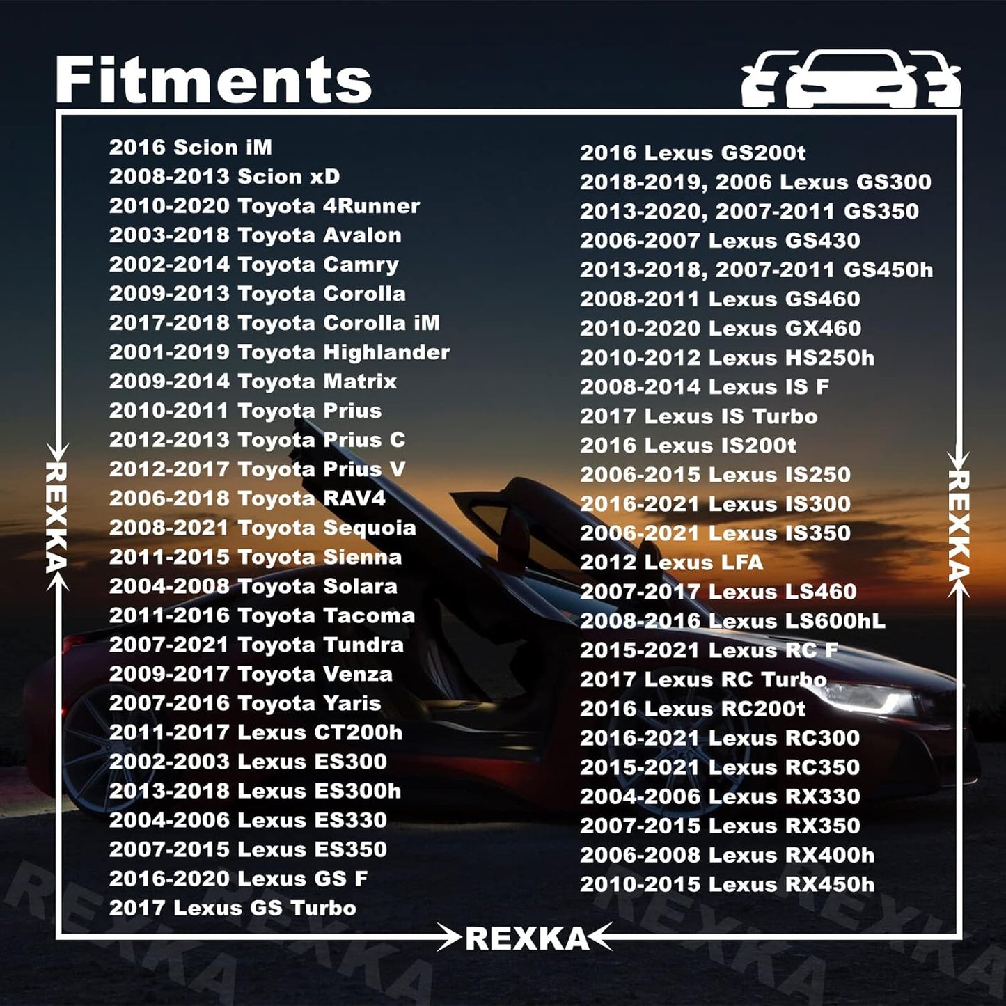 Rexka 20 piece Toyota splash shield clips — view 5