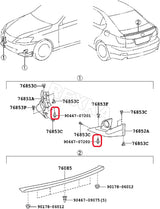 Rexka 20 piece Toyota splash shield clips — view 9
