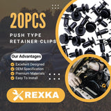 Rexka 20 piece Hyundai Kia fender liner clips — view 3