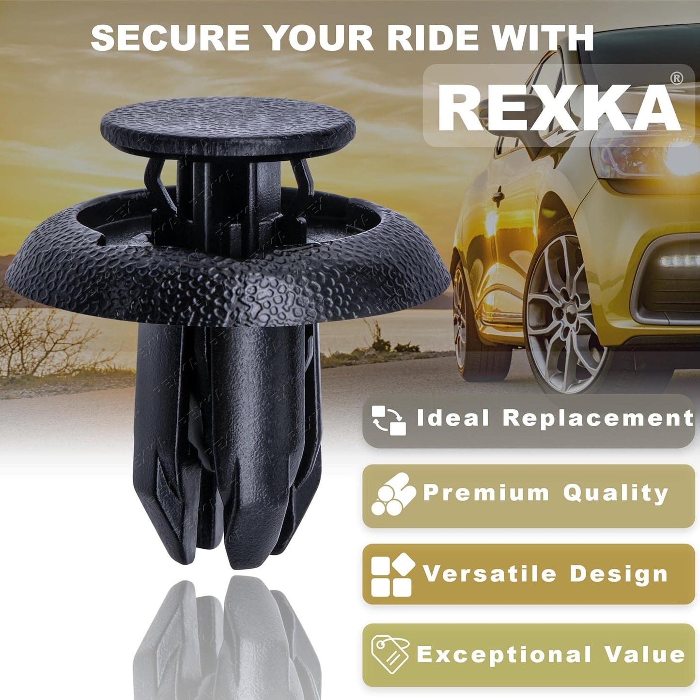 Rexka 10 piece Mazda fender liner rivets — view 4