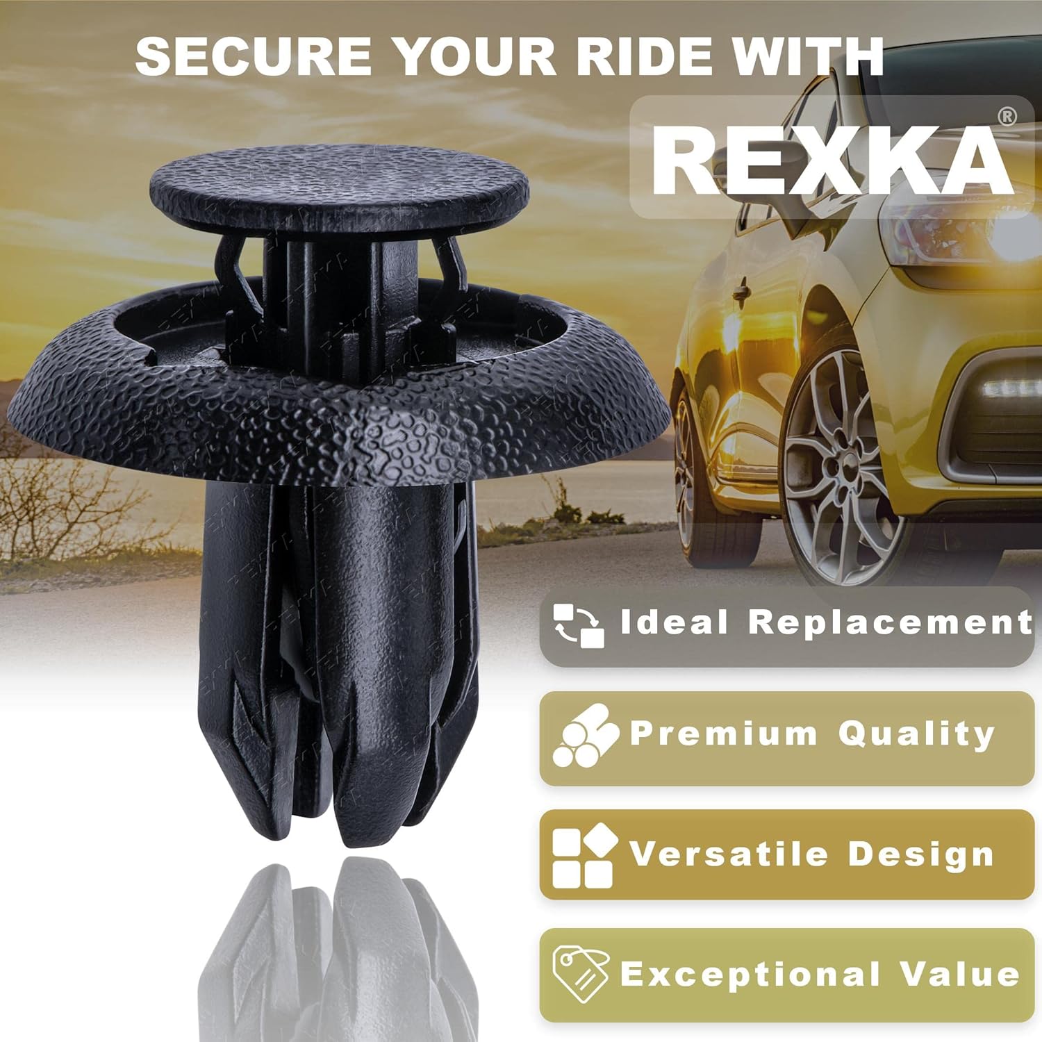 Rexka 10 piece Mazda fender liner rivets — view 4