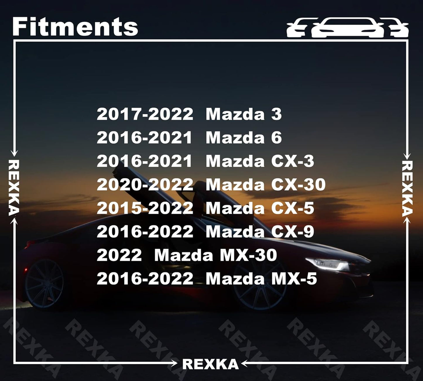 Rexka 10 piece Mazda fender liner rivets — view 5