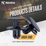 Rexka 20 piece Honda fender liner clips — view 4
