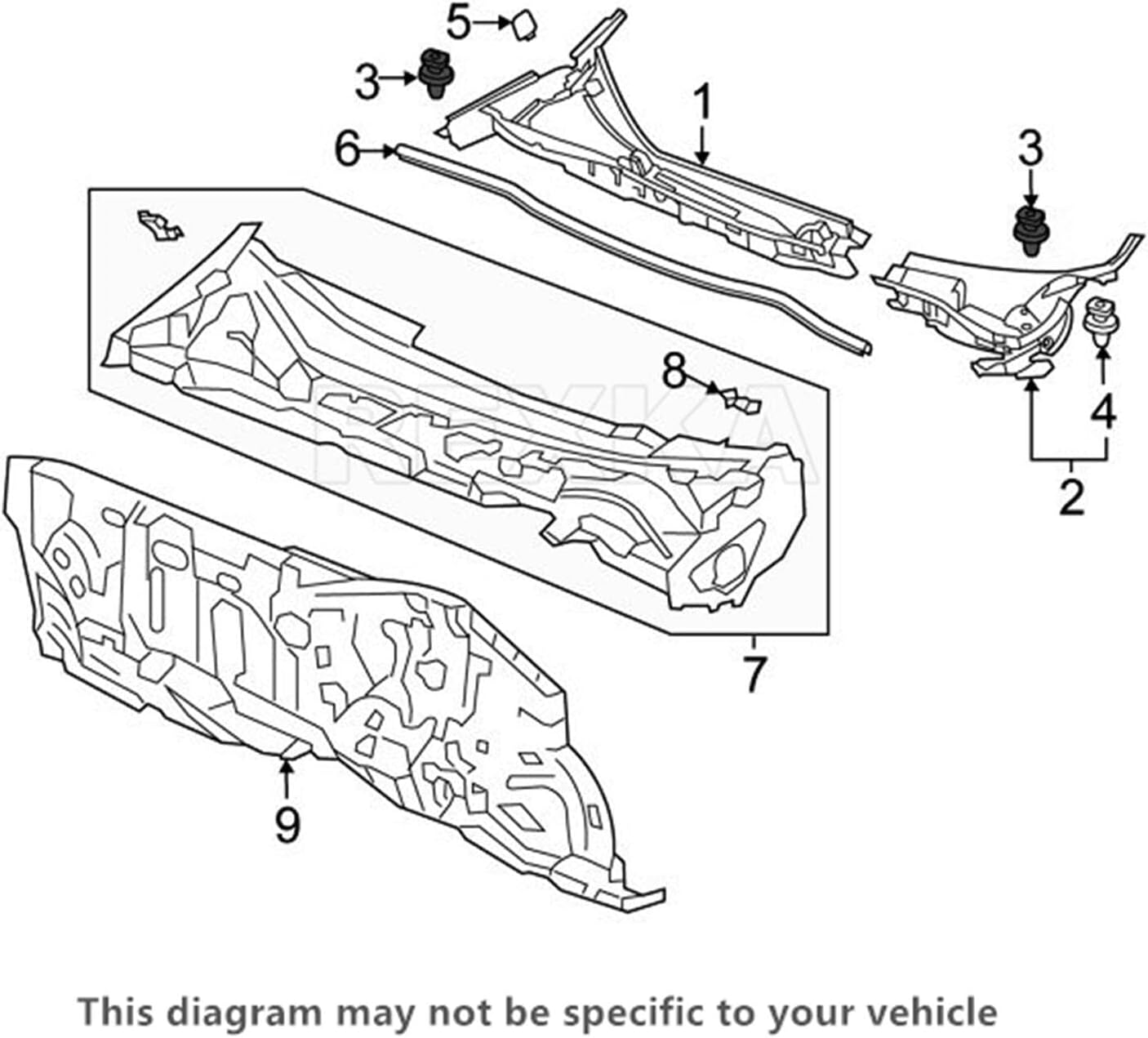 Rexka 20 piece Honda fender liner clips — view 8