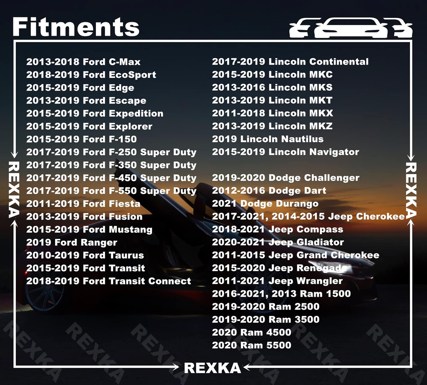 Rexka 20 piece Ford dash panel bezel clips — view 4