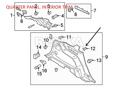 Rexka 20 piece Ford dash panel bezel clips — view 8