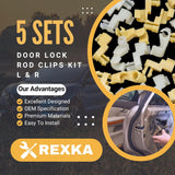 Rexka 5 set Toyota tailgate rod clips — view 3