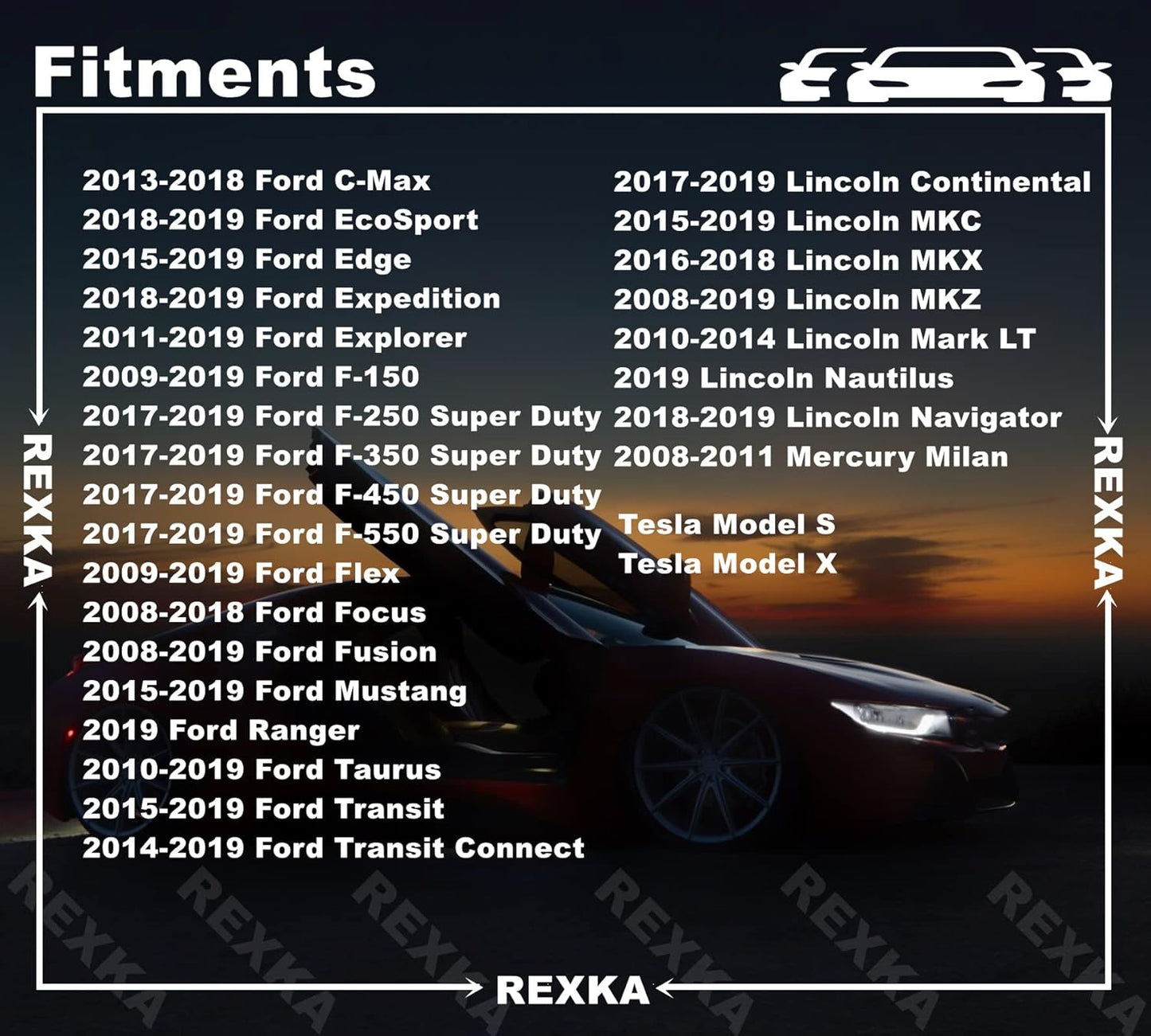Rexka 10 piece Ford door trim clips — view 4