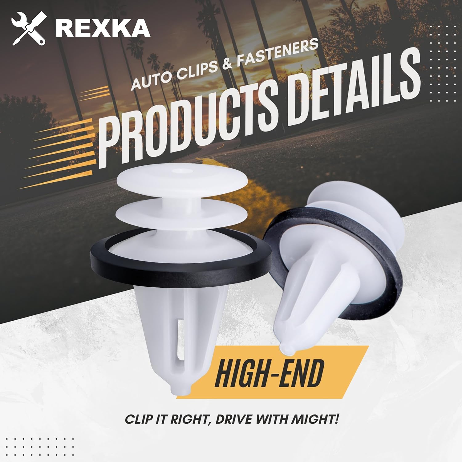 Rexka 10 piece Ford door trim clips — view 5