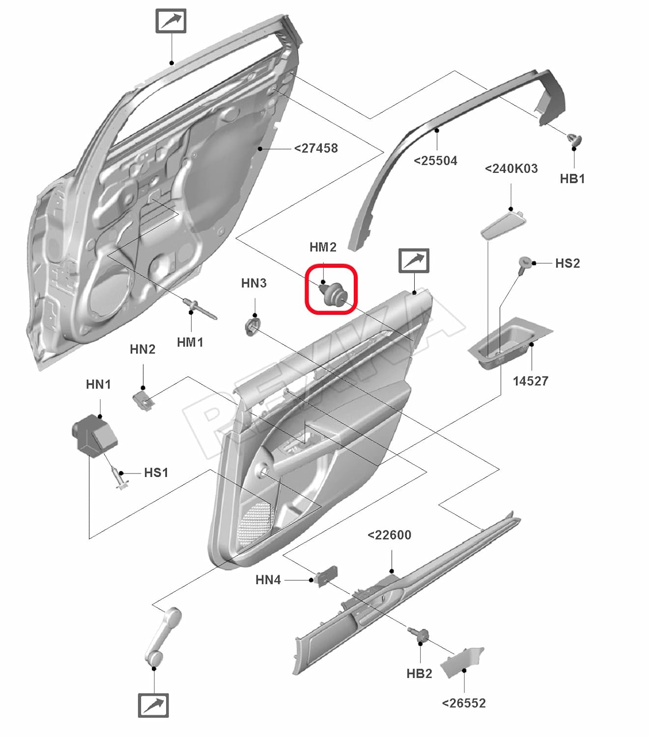 Rexka 10 piece Ford door trim clips — view 6