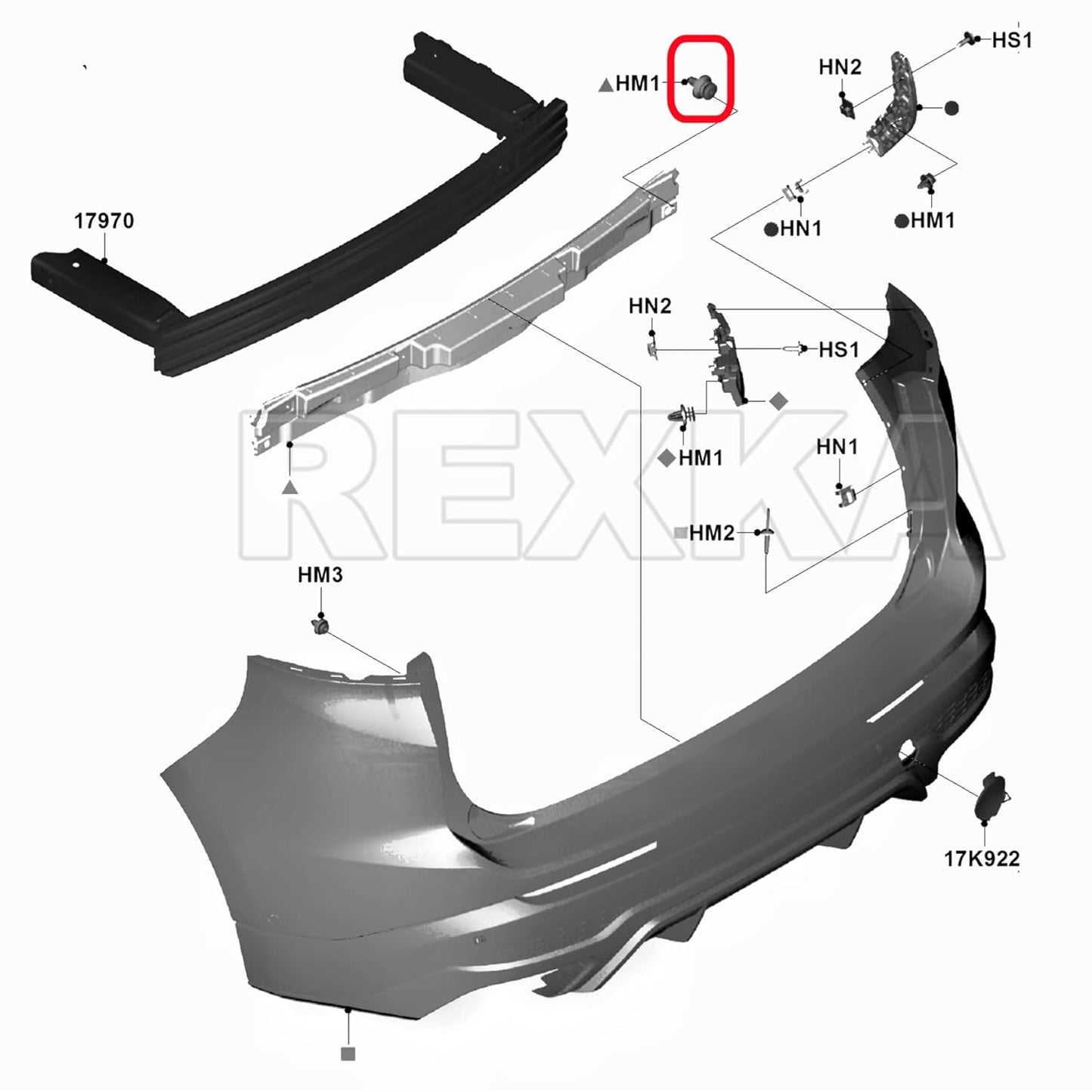 Rexka 10 piece Ford door trim clips — view 7