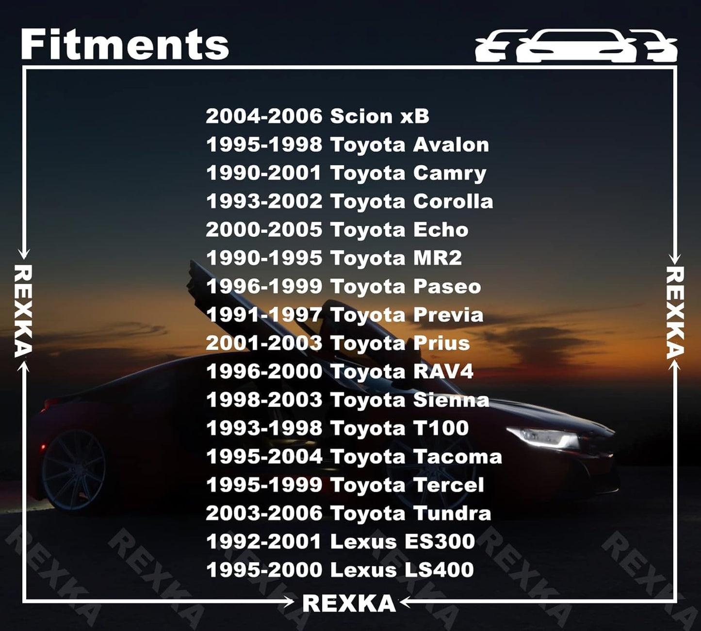 Rexka 30 piece Toyota door panel clips — view 4