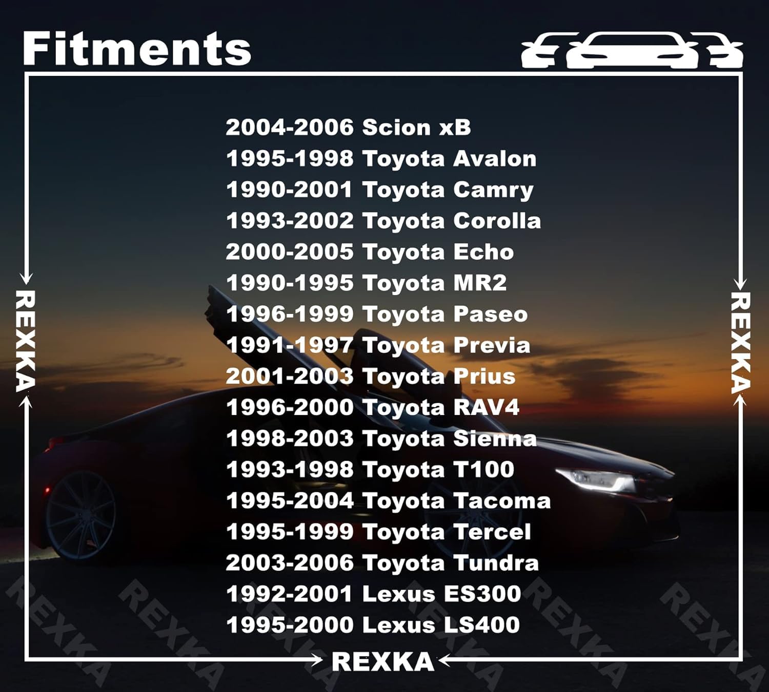 Rexka 30 piece Toyota door panel clips — view 4