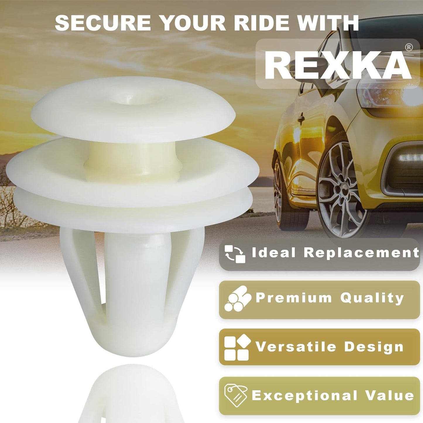 Rexka 30 piece Toyota door panel clips — view 5