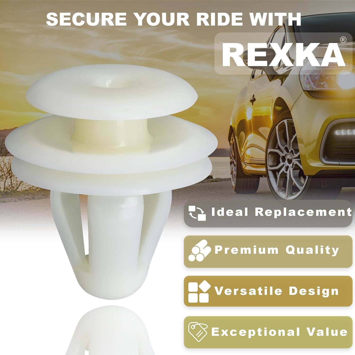 Rexka 30 piece Toyota door panel clips — view 5