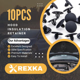 Rexka 10 piece Toyota hood insulation clips — view 3