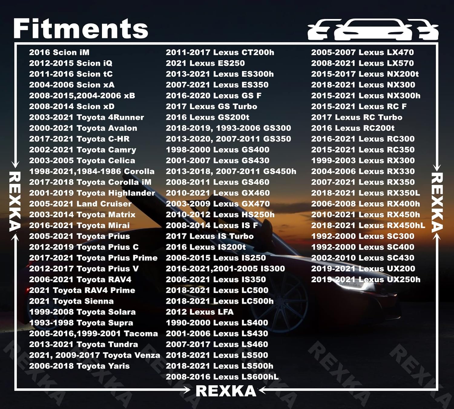 Rexka 10 piece Toyota hood insulation clips — view 4