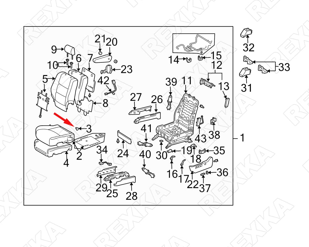 Rexka 10 piece Toyota hood insulation clips — view 8