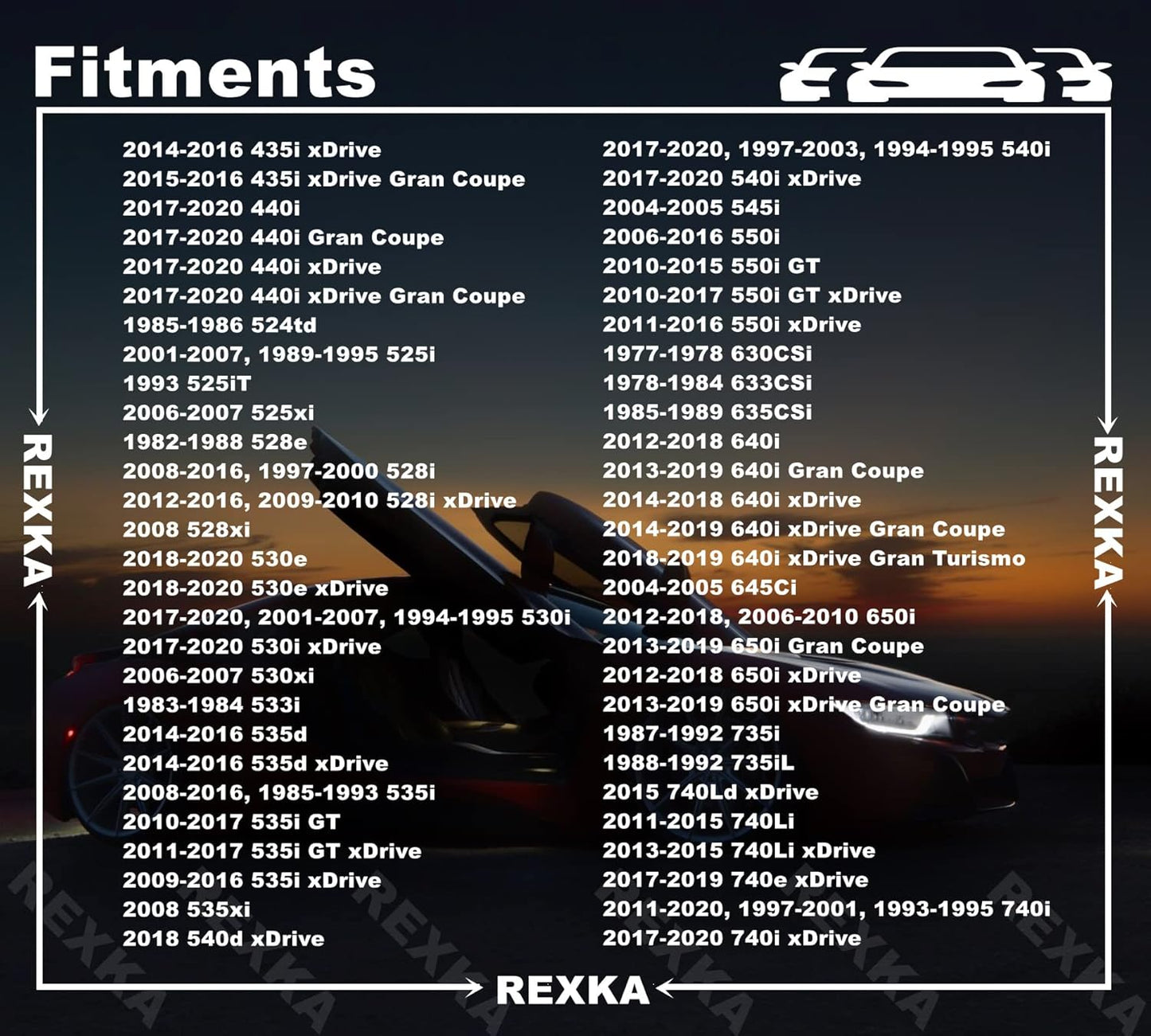 Rexka 2 set BMW seat belt buckle stops — view 4