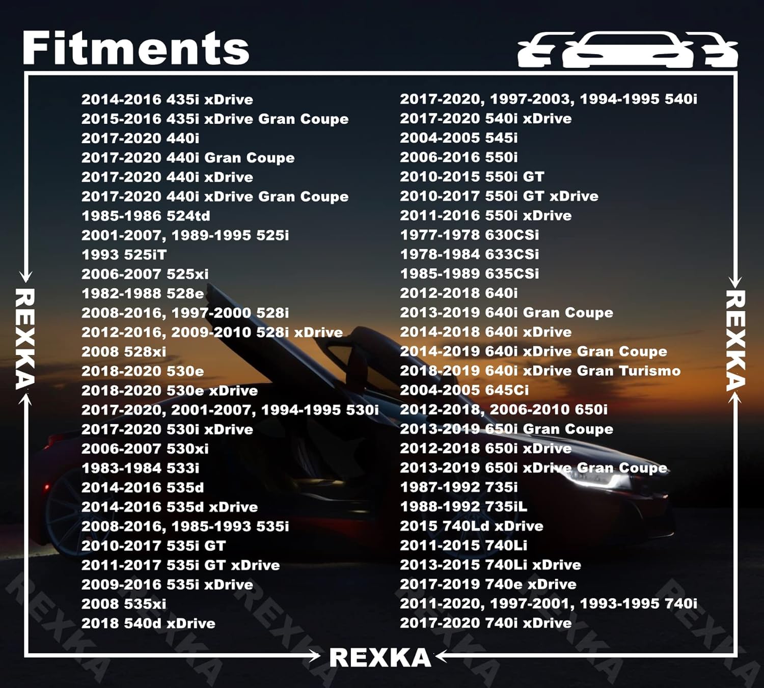 Rexka 2 set BMW seat belt buckle stops — view 4
