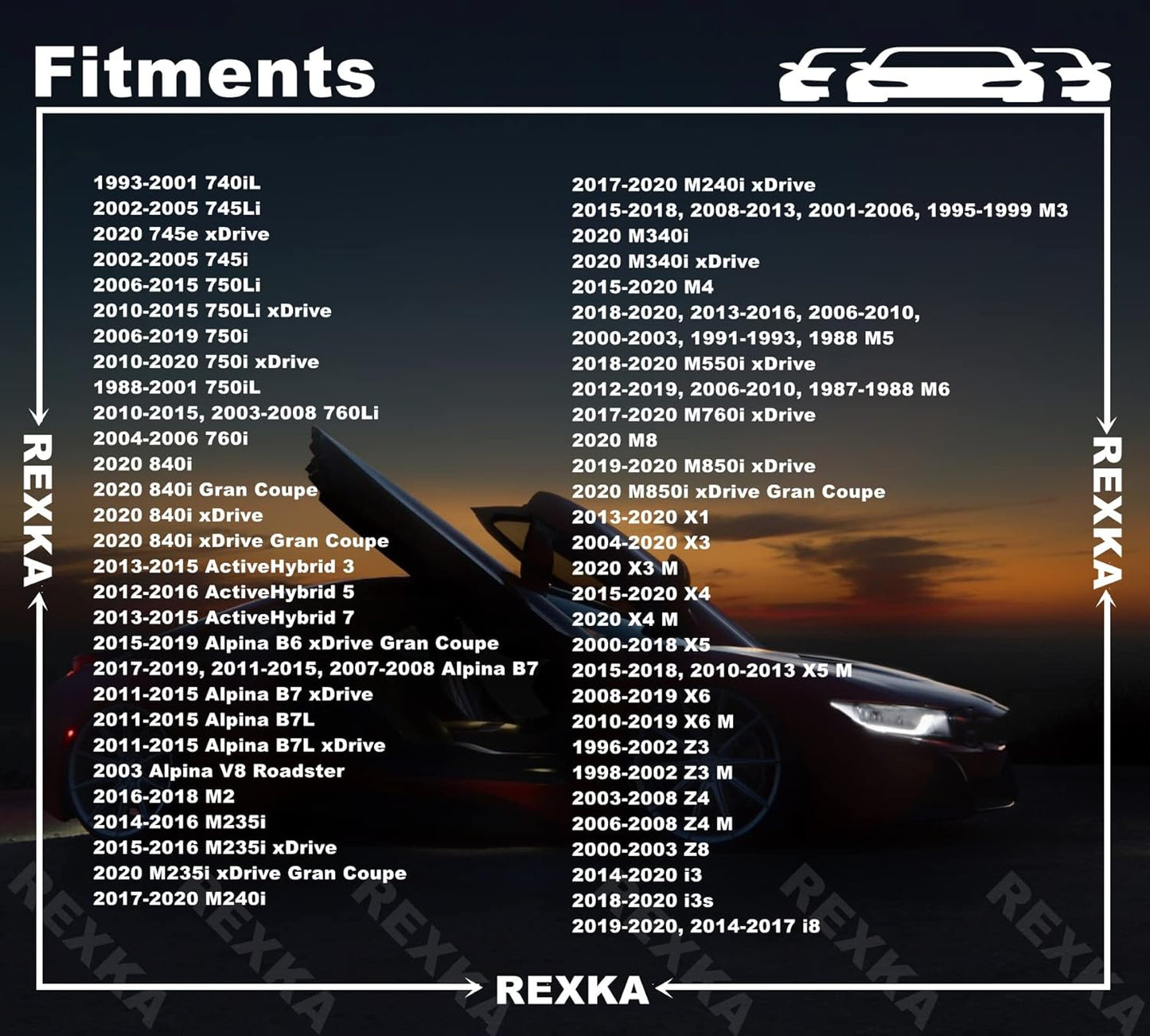 Rexka 2 set BMW seat belt buckle stops — view 5