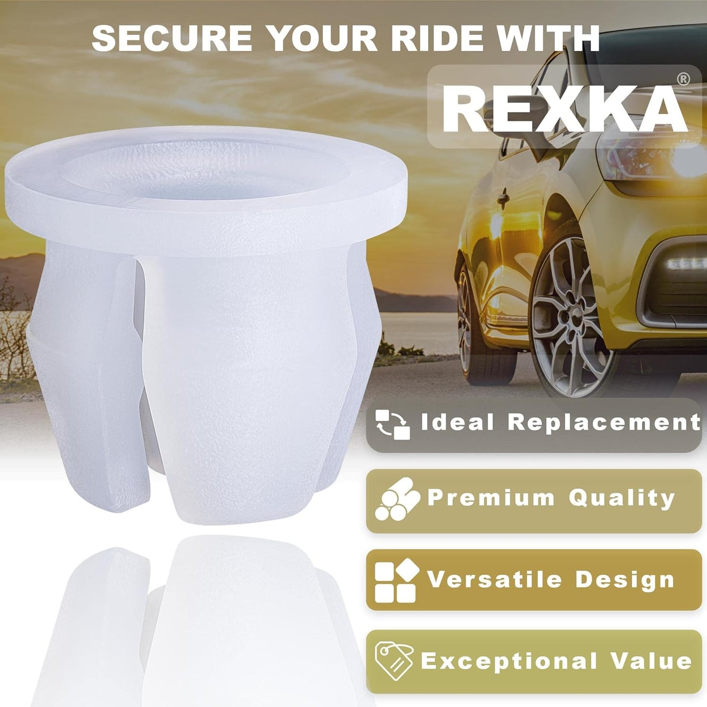 Rexka 10 piece Ford Toyota headlamp grommets — view 5