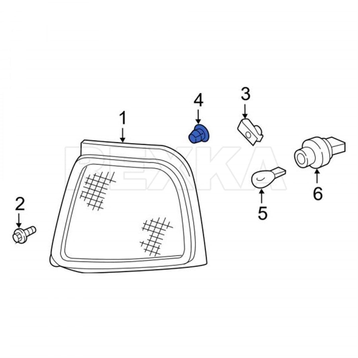 Rexka 10 piece Ford Toyota headlamp grommets — view 6