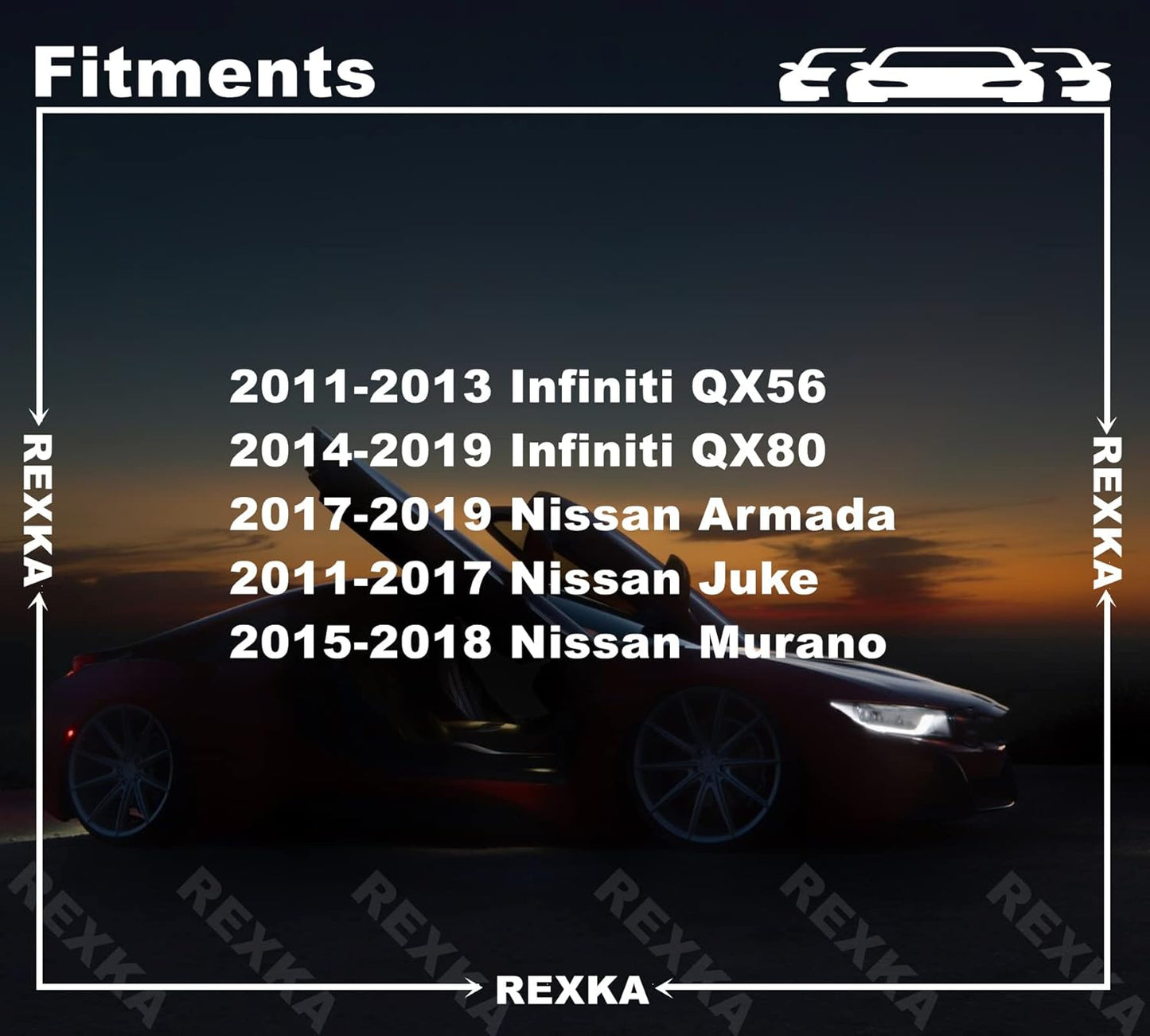 Rexka 10 piece Nissan fender flare clips — view 5