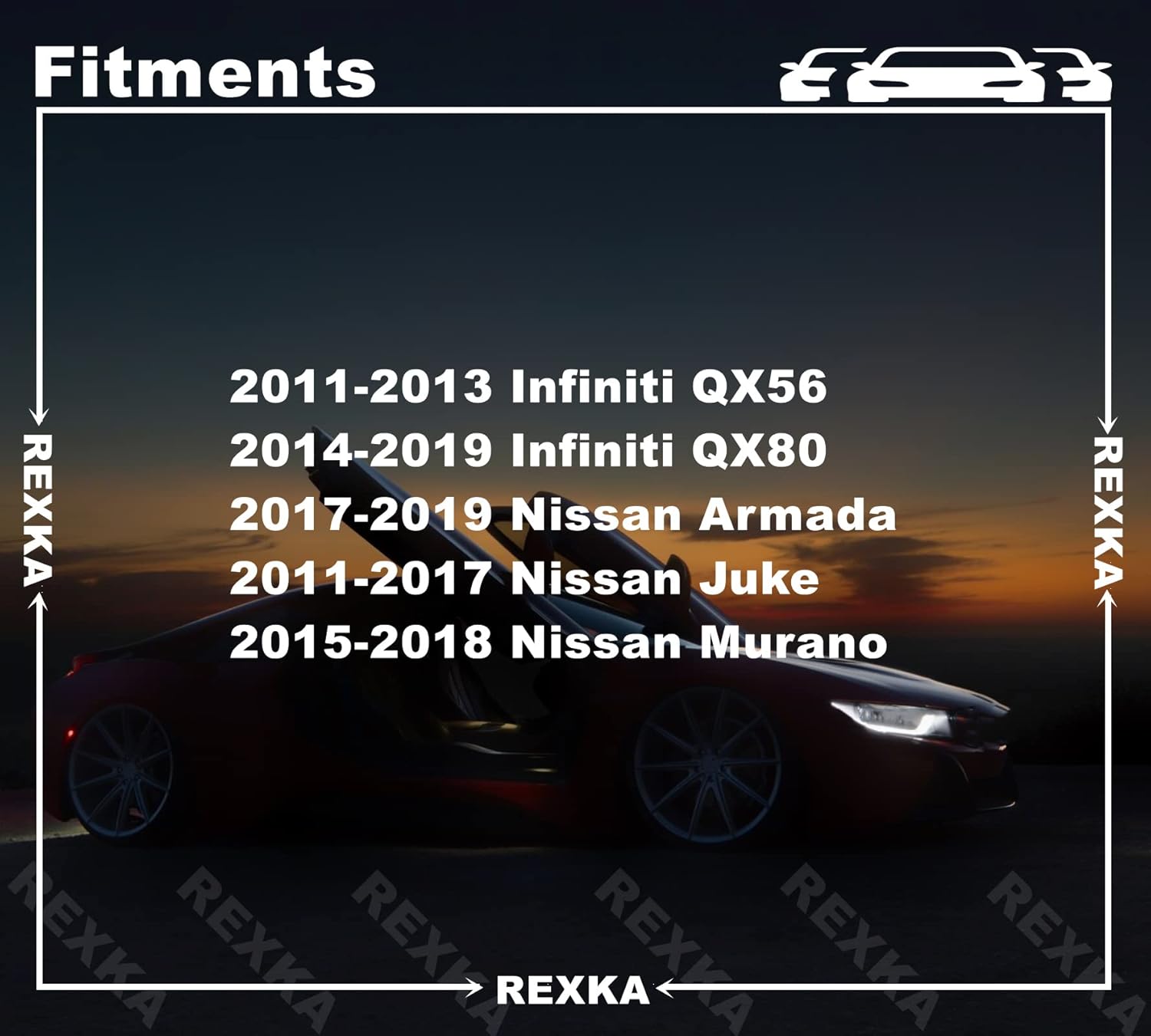 Rexka 10 piece Nissan fender flare clips — view 5