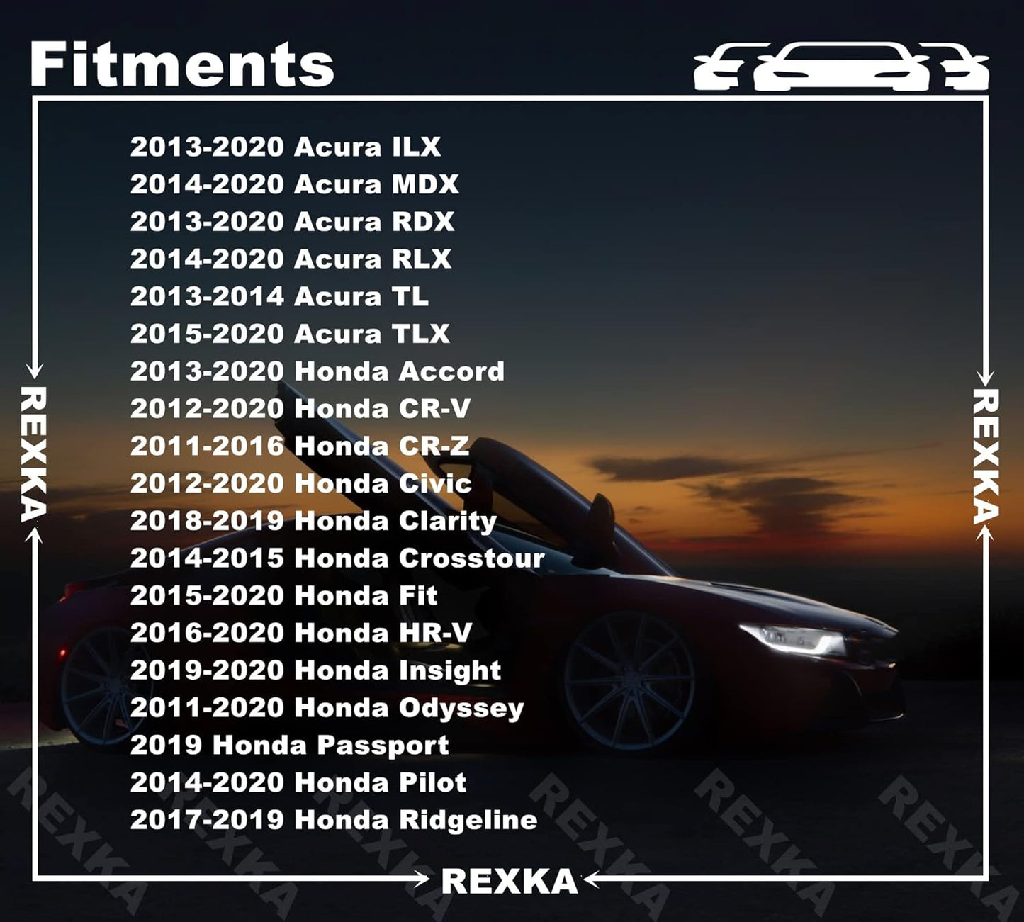 Rexka 15 piece Honda door panel clips — view 4