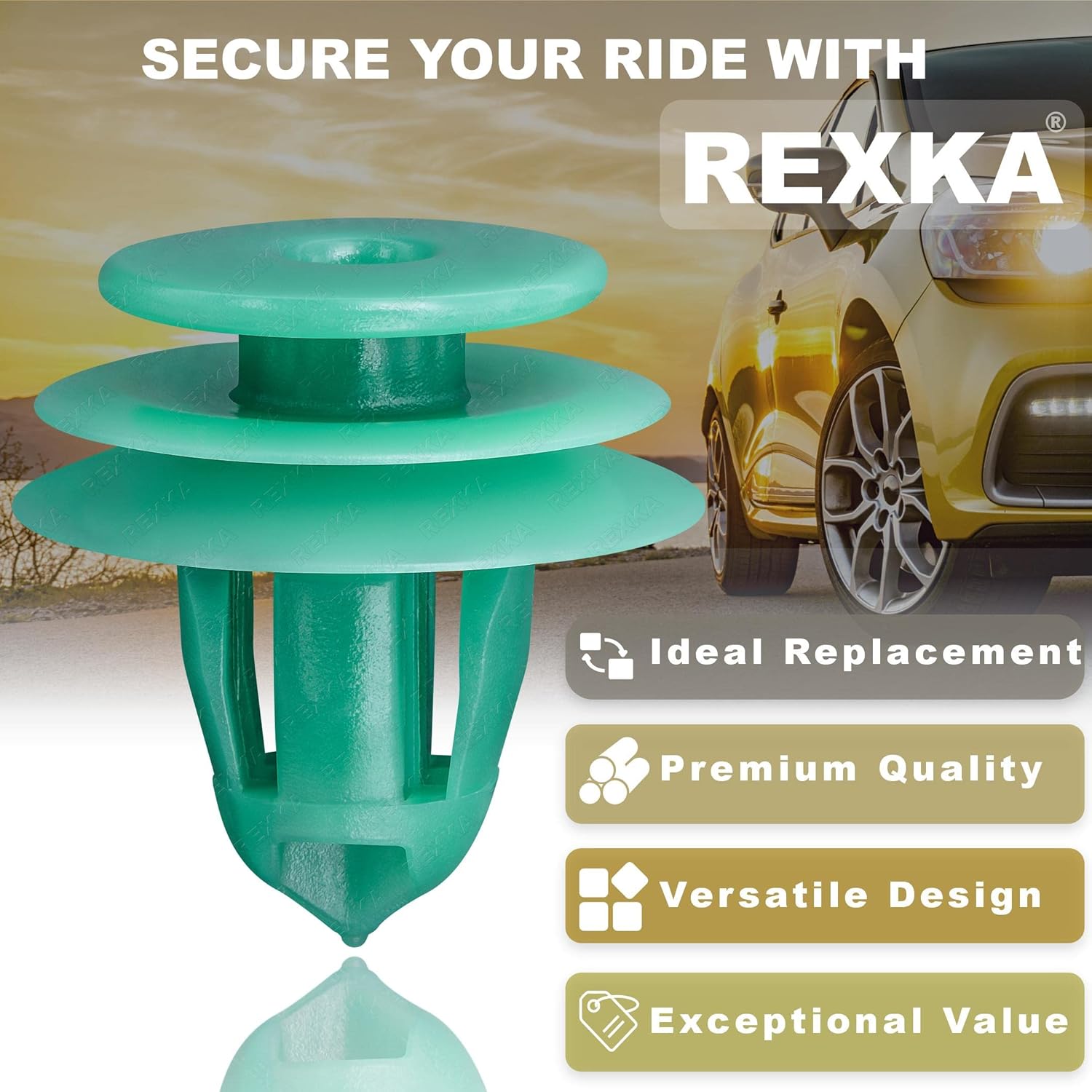 Rexka 15 piece Honda door panel clips — view 5